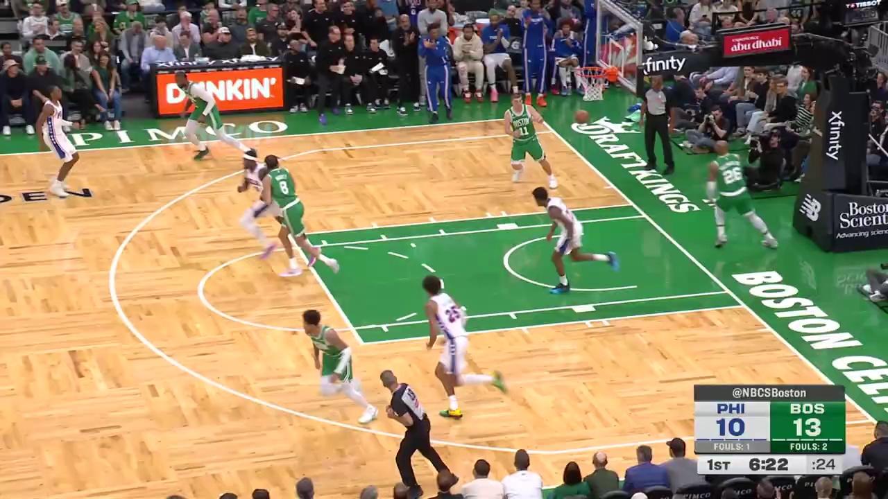 76人翻盘凯尔特人B队，锡安送出助攻